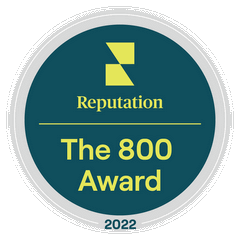 2022 800 Award by Reputation.com Award Winner