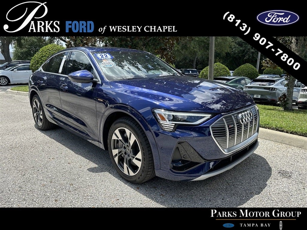 Used 2022 Audi e-tron Sportback Premium Plus with VIN WA12AAGE8NB029927 for sale in Wesley Chapel, FL